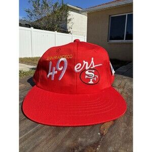 Vtg San Francisco 49ers Snapback Hat AMCAP On The Road Classic Script NFL NWT